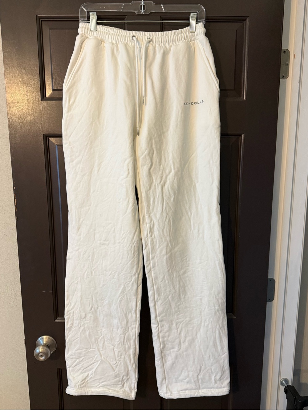 Sky Dolls Long Sweat Pants Sweats Small Tall Off White Cloudy White